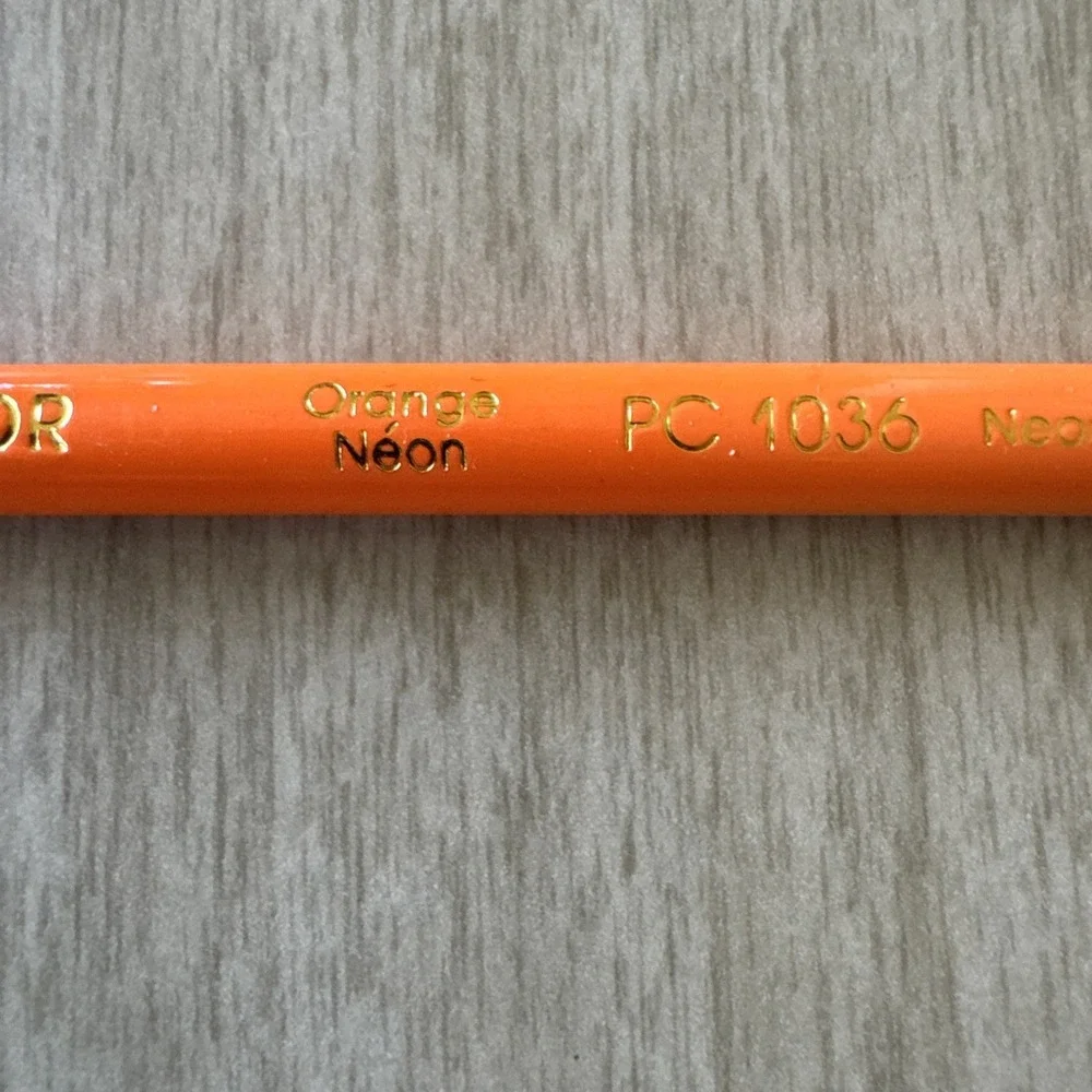 Berol Prismacolor PC 1036 Neon Orange Colored Art Pencil Unsharpened VTG NEW